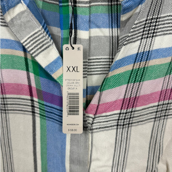 NIC+ZOE Here to There Plaid Button-Up Shirt Size XXL - Picture 7 of 12